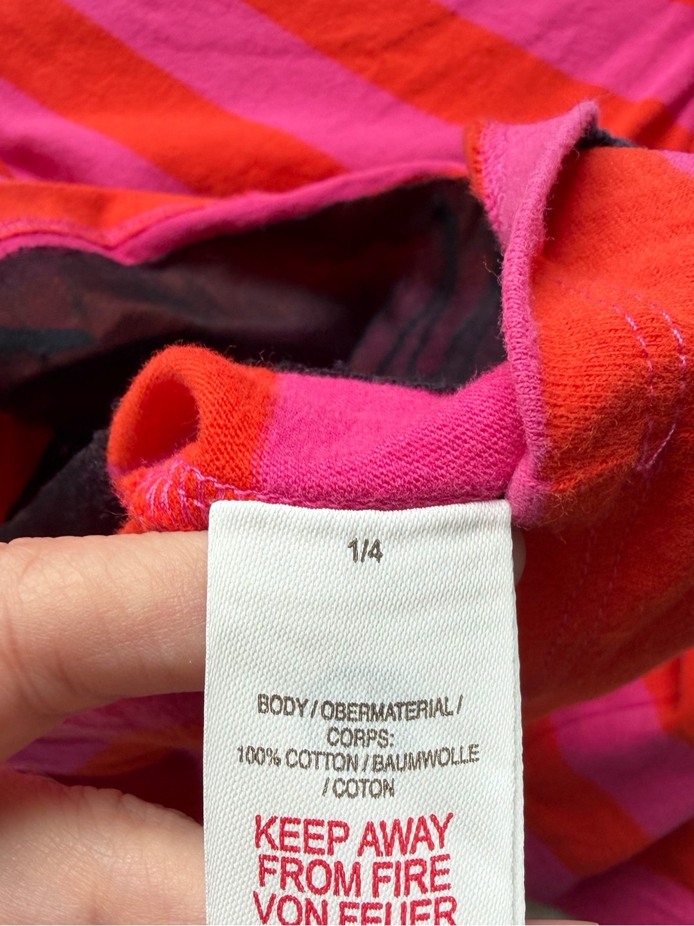 Mini Boden Red & Pink Striped Dress with Black Cat - Size 5-6 Years - Picture 7 of 8